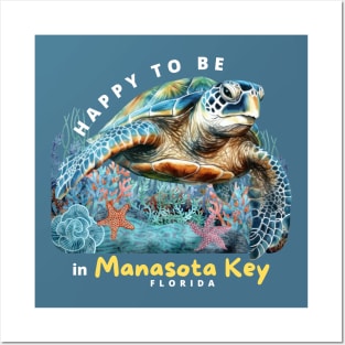 Manasota Key Florida Sea Turtle Vacation Posters and Art